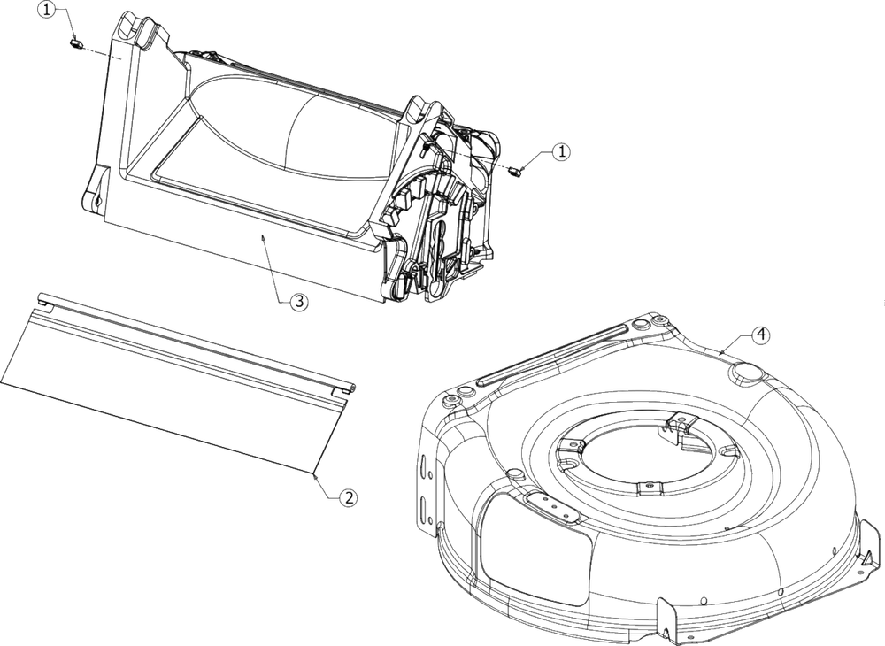 Deckandbaffle Diagram and Parts List for 11A-A1S5345 2017 Yard Machines Lawn Mower